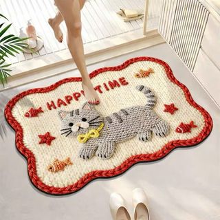 Thảm Lông Cừu Hình Thú Mền Mịn Thấm Hút Nước Mới 40x60cm