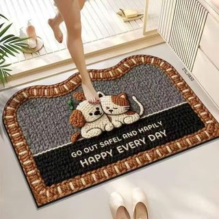 Thảm Lông Cừu Hình Thú Mền Mịn Thấm Hút Nước Mới 40x60cm