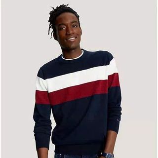 Sweater nam Phối Thân  - Chất vải pique cotton co giãn thoải mái.