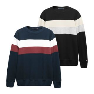 Sweater nam Phối Thân  - Chất vải pique cotton co giãn thoải mái.