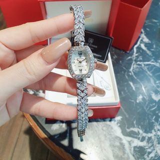 ĐỒNG HỒ NỮ CAO CẤP RODAL CROWN MẶT BẦU ĐÍNH ĐÁ SWAROSKI HÌNH CHIẾC LÁ
