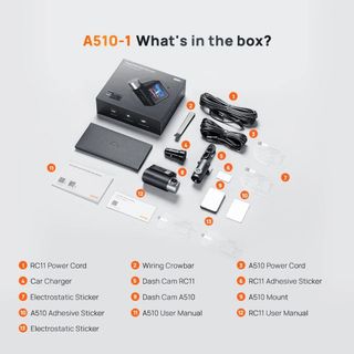 Camera hành trình 70mai A510 phiên bản toàn cầu, ghi hình 3K, cảnh báo an toàn ADAS