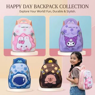 BALO ĐI HỌC CHO BÉ HAPPY DAY – XINH XẮN, NHẸ, ĐỰNG ĐỒ THOẢI MÁI - PIPI STORE