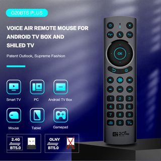 [G20S PRO BT] Điều khiển từ xa/Remote TV/chuột bay, 2 chế độ Bluetooth + 2.4G Wireless, trợ lý giọng nói, đèn nền