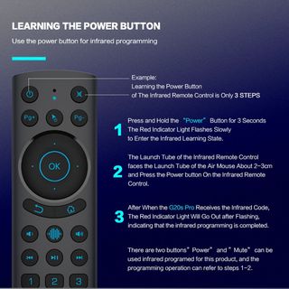 [G20S PRO BT] Điều khiển từ xa/Remote TV/chuột bay, 2 chế độ Bluetooth + 2.4G Wireless, trợ lý giọng nói, đèn nền