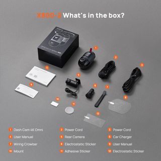 Camera hành trình 70mai Dash Cam 4K Omni X800, Góc Nhìn Toàn Cảnh 360°