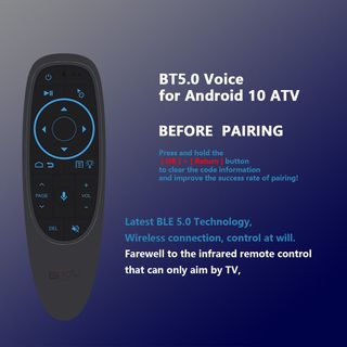 [G10S PRO BT] Điều khiển từ xa/chuột bay, 2 chế độ Bluetooth + 2.4G Wireless, trợ lý giọng nói, đèn nền