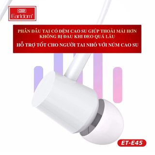 Tai nghe Earldom E45 có dây nhét tai giắc 3.5mm