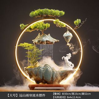 Thác nước phong thủy để bàn, tài lộc, may mắn, bình an