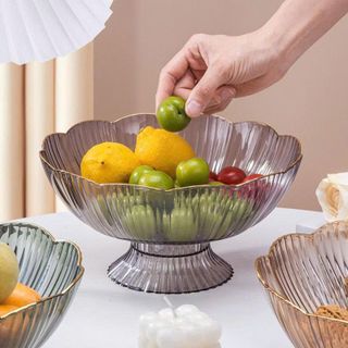 DĨA TRÁI CÂY TRANG TRÍ ĐẾ CAO CÓ LỖ THOÁT NƯỚC