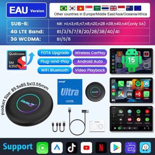 Android Box Carlinkit Tbox Ultra 2 – Chip Qualcomm SM6350 – RAM 8GB ROM 128GB – Biến Màn Zin Thành Màn Android