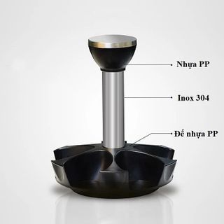 Bộ 6 lọ đựng gia vị thủy tinh chống vỡ, xoay 360 độ, Hũ đựng gia vị cao cấp loại 1