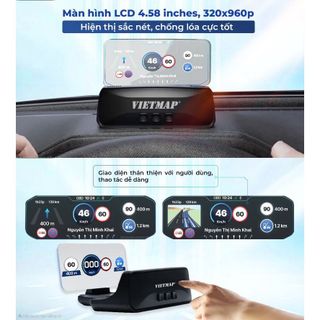 HUD Vietmap H50 – Hiển Thị Tốc Độ Ngay Tầm Mắt | GPS Độc Lập | Cảnh Báo Giao Thông | An Toàn Khi Lái Xe