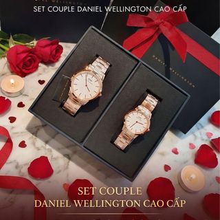SET QUỐC TẾ PHỤ NỮ DANIEL W CAO CẤP COUPLE ICONIC SIZE NAM VÀ NỮ HỘP NƠ ĐỎ