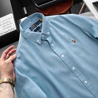 Sơ mi Dài Tay nam. Chất vải Denim Cotton, Mình vải mỏng vừa tay, mềm mịn mắc thoải mái.