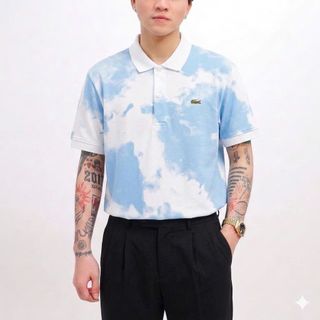 Áo thun polo nam. Chất 100% cotton 4c , vải cá sấu , bo dệt , in hoạ tiết đám mây tinh tế .