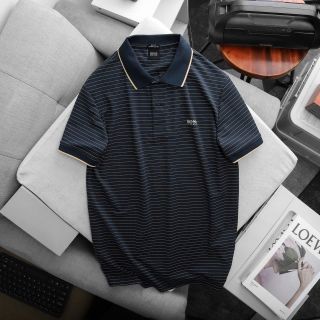 Polo nam.  Chất vải Rayon sọc dệt tuyến tính tạo hoạ tiết nổi bật. Vải co giãn 4 chiều cao cấp, ko nhăn, mềm, mướt.