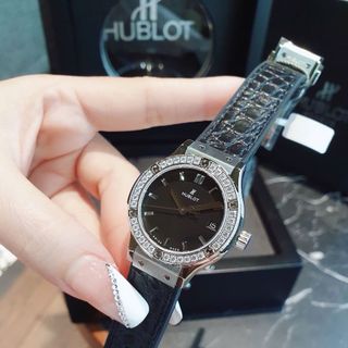 ĐỒNG HỒ COUPLE SIÊU CẤP HB HULOT CAO SU BỌC DA ĐEN CÓ GIẤY KIỂM ĐỊNH