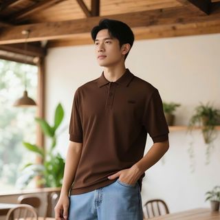 Polo nam, 98% cotton 2% spandex .   Chất vải cá sấu nhập khẩu cao cấp.