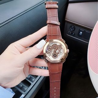 SĂN SALE ĐẦU NĂM ĐỒNG HỒ NAM TRUNG CẤP PVLGARI DÂY DA MẶT GIẢ CƠ