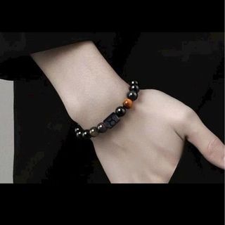 Chuỗi đeo tay đen đá thạch anh 10ly 15k rẻ sang trọng