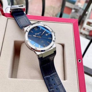 SĂN SALE ĐẦU NĂM ĐỒNG HỒ NAM SIÊU CẤP SALVATHORE XANH NAVY DÂY DA FULLBOX