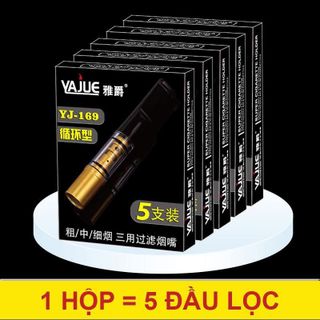 Đầu Lọc Thuốc Lá VAJUE YJ-169 3 Chế Độ Lọc Khói Thô Trung Mịn – Hộp 5 Cái