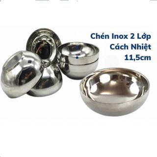 BỘ 10 CHÉN INOX 2 LỚP CÁCH NHIỆT 11,5CM (T12)