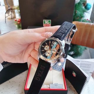 SĂN SALE ĐẦU NĂM ĐỒNG HỒ NAM TRUNG CẤP TAD HEUER CHONOGRAP DÂY DA LỘN