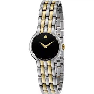 ĐỒNG HỒ NAM NỮ CAO CẤP MOVODA VETURI DÂY THÉP MẶT ĐEN TRƠN LẺ
