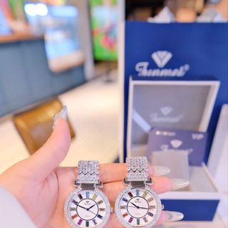 ĐỒNG HỒ NỮ CHÍNH NGẠCH FUNMEI F4604 ĐÍNH ĐÁ SWA FULLBOX HOÁ ĐƠN