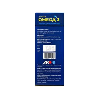 Viên uống Alaska Omega 3 Fish Oil/Coenzyme Q10 giúp tăng cường thị lực, tốt cho tim mạch hộp 60 viên