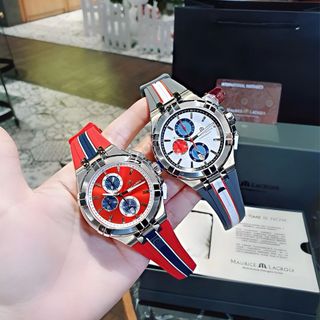 SĂN SALE ĐẦU NĂM ĐỒNG HỒ NAM SIÊU CẤP MAURIC CHONOGRAP AIKON DÂY DA