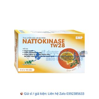 Bổ Não NattOkinase tw28 giúp hoạt huyết giúp giảm cholesterol máu hộp 30 viên