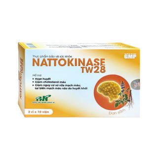 Bổ Não NattOkinase tw28 giúp hoạt huyết giúp giảm cholesterol máu hộp 30 viên