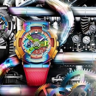 SĂN SALE ĐẦU NĂM ĐỒNG HỒ ĐIỆN TỬ CAO CẤP KASIO RAINBOW NIỂNG THÉP  FULLBOX