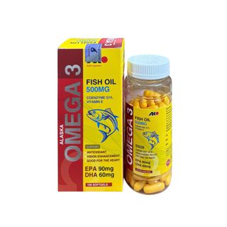 Viên uống Alaska Omega 3 giúp tăng cường thị lực, tốt cho tim mạch hộp 100 viên