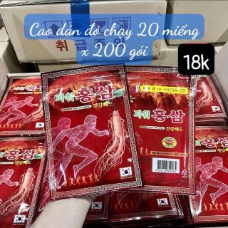 Cao dán đỏ chạy