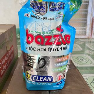 Bazzle Túi Nước Giặt Xả Sinh Học 100% Tự Nhiên Sức Mạnh Giặt Tẩy Gấp 4 Lần 4X Clean Hương Thơm
