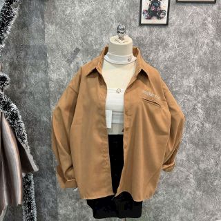 Áo Sơ Mi Da Lộn Tay Dài - Chất Da Lộn - Logo Thêu INCREDIBLE