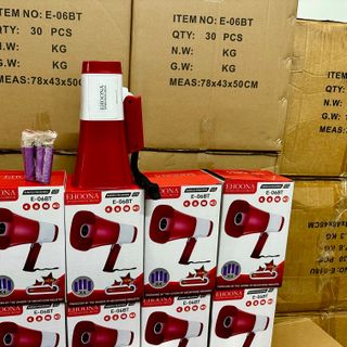 Loa phóng thanh ehoona  4pin hỗ trợ blutooth,usb và thẻ nhớ