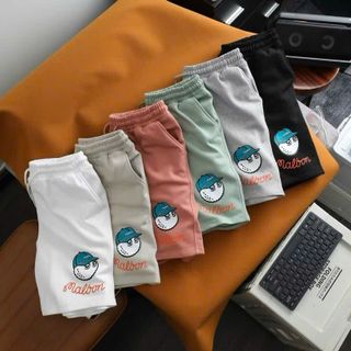 Mẫu quần short nam. Chất vải Nỉ Cua dày mịn, đồng chất.