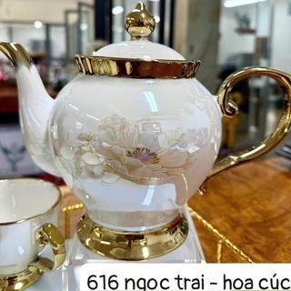 Bộ Bình Cốc Khay 616-NT- Hoa Cúc ( THÙNG 8B )