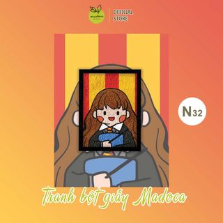 Set tranh bột giấy MADOCA tranh trang trí nhà cửa, tranh bột giấy tự làm size A5