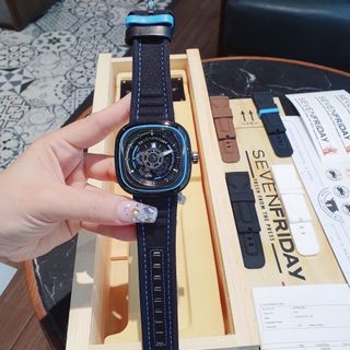 ĐỒNG HỒ NAM SIÊU CẤP SEV7N PRIDAY MÁY CƠ MÀU XANH VÀ ĐỎ TẶNG DÂY FULLBOX