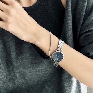 ĐỒNG HỒ NỮ CAO CẤP D WELLINGTON LUMINE DÂY THÉP MẶT TRÒN VIỀN ĐÁ HỘP NƠ TEM