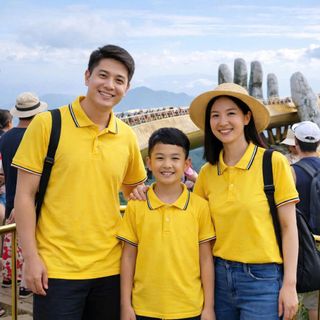 Áo Polo Nam Nữ 100% Cotton Cổ Bẻ Cao Cấp - Áo Thun Gia Đình Co Giãn Thấm Hút Size 1-XXXL Hà Đinh