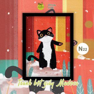 Set tranh bột giấy MADOCA tranh trang trí nhà cửa, tranh bột giấy tự làm size A5