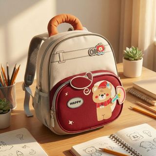 BALO CHO BÉ MẪU GIÁO HÌNH GẤU HAPPY CỰC ĐÁNG YÊU A9556 - PIPI STORE