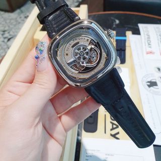 ĐỒNG HỒ NAM SIÊU CẤP SEV7N PRIDAY  MÁY CƠ MÀU VÀNG ĐEN TẶNG DÂY FULLBOX